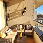 Διαμέρισμα Glam, King-size Bed, Terrace, Free Indoor Parking *