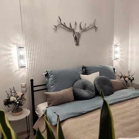 Daire Glam, King-size Bed, Terrace, Free Indoor Parking *